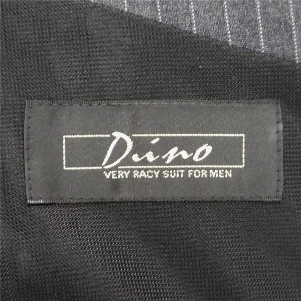美品 Dino 2パンツ 3つボタン シングルスーツ A5 M ダークグレー 暗灰色 ストライプ ツータック 春秋 合物 772608-1 6NC021 | ブランド登録なし | 04