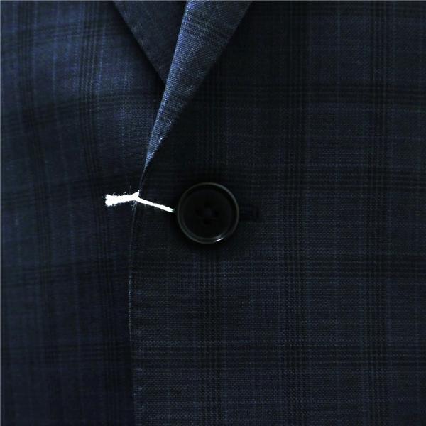 CARTOLINA 2つボタン シングルスーツ 袖口4つボタン A4 S ダークネイビー 濃紺色 チェック ノータック 春秋冬 CT1215207B 6NC034 | ブランド登録なし | 02