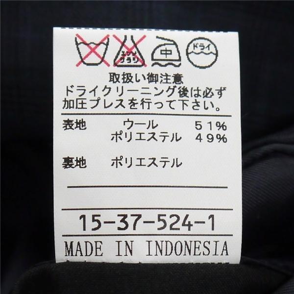 CARTOLINA 2つボタン シングルスーツ 袖口4つボタン A4 S ダークネイビー 濃紺色 チェック ノータック 春秋冬 CT1215207B 6NC034 | ブランド登録なし | 03