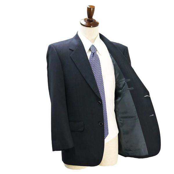 Bruno de Angelis 2つボタン シングルスーツ AB5 M ダークグレー 暗灰色 ストライプ ツータック 春夏 05523-56881 6NC036 | ブランド登録なし | 01