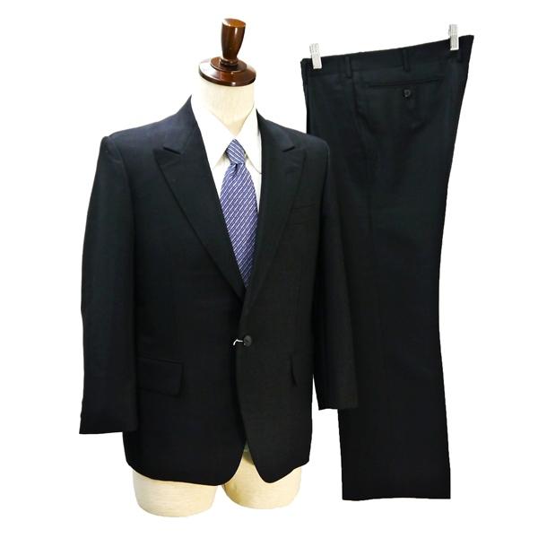 SuDo KANDA TOKYO 1つボタン シングルスーツ 袖口2ボタン BB3 S 光沢のあるブラック ワンタック ゆったり 春秋 合物 6NC037 | ブランド登録なし