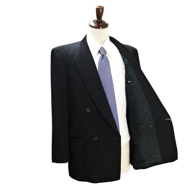 ピエールカルダン 4つボタン ダブルスーツ 袖口3つボタン AB6 L ブラック 黒色 ツータック 春秋冬 109924 PC14X801A 6NC041 | PERSON'S(ファッション) | 01