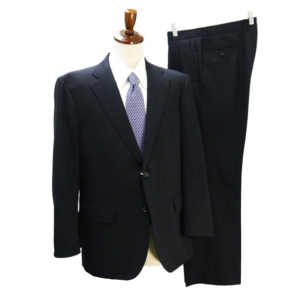 Lastrad Select 2つボタン シングルスーツ 袖口4つボタン AB6 L ダークグレー ストライプ ツータック 春秋冬 2A-1354 6NC042 | ブランド登録なし