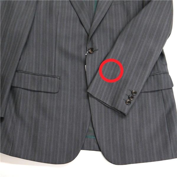 Donato Vinci 2つボタン シングルスーツ 袖口3つボタン AB6 L ダークグレー ストライプ ワンタック 春秋 合物 257142-14 6NC043 | ブランド登録なし | 05