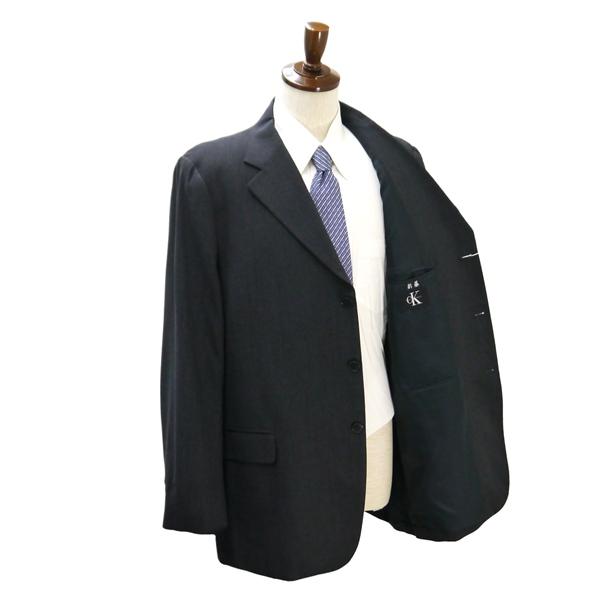 カルバンクライン 3つボタン シングルスーツ 袖口4つボタン AB9 XXL ダークグレー 暗灰色 ワンタック 春夏 CBE CB.NM.6051 6NC050 | Calvin Klein | 01