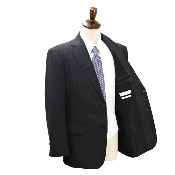 WINDSEL 2つボタン シングルスーツ 袖口3つボタン BE6 XL ダークグレー ストライプ ノータック ゆったり 春夏 91122022 6NC052 | ブランド登録なし | 01