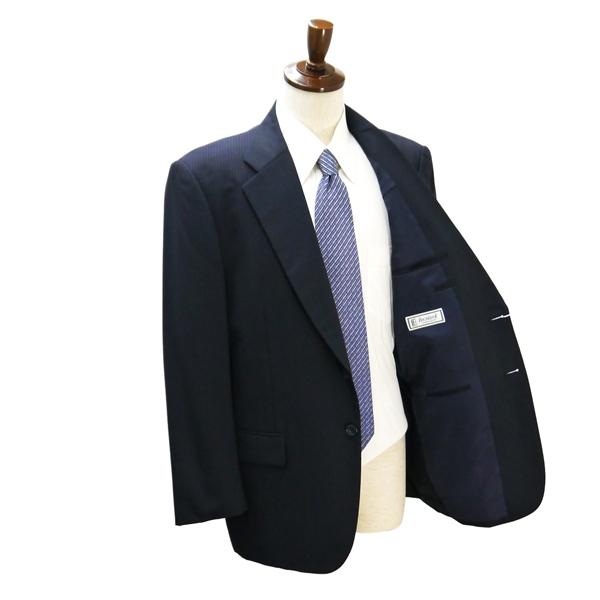 BROADLINE 2つボタン シングルスーツ 袖口3つボタン AB7 L ダークネイビー 濃紺色 ストライプ ワンタック 春夏 3508 6NC053 | ブランド登録なし | 01