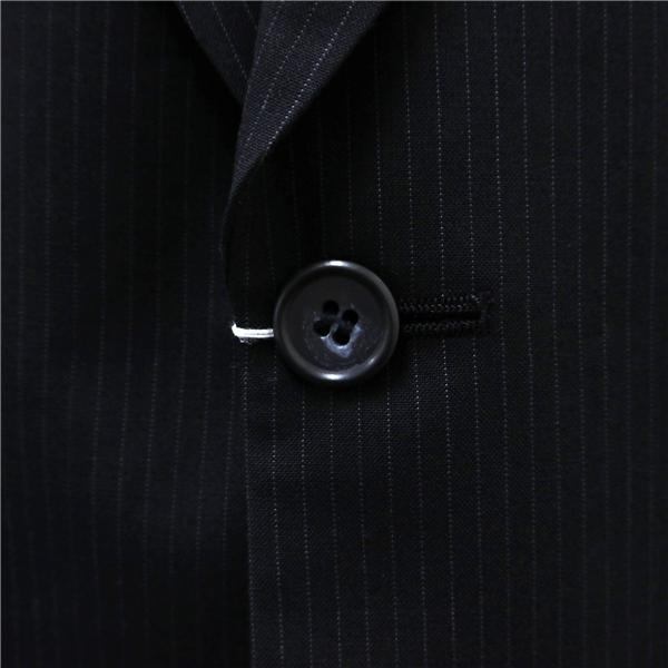 BROADLINE 2つボタン シングルスーツ 袖口3つボタン AB7 L ダークネイビー 濃紺色 ストライプ ワンタック 春夏 3508 6NC053 | ブランド登録なし | 02