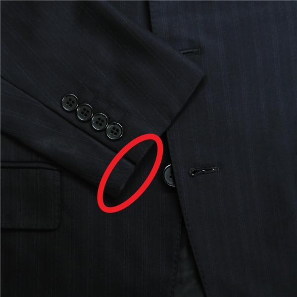 ニューヨーカー 3つボタン シングルスーツ 袖口4つボタン A6 M ダークネイビー ストライプ ツータック 春秋冬 11-02-9107 6NC057 | NEWYORKER | 06