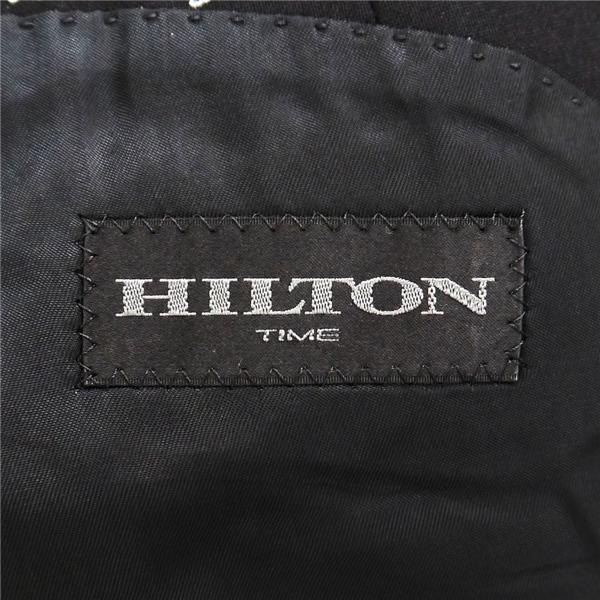HILTON ヒルトン 2つボタン シングルスーツ 袖口4つボタン YA5 M ブラック 黒色 ノータック 細身 本切羽 春秋 合物 191100 6NC065 | HILTON | 04