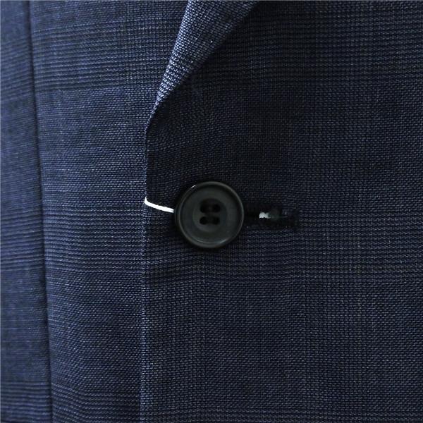 DAKS ダックス 6つボタン ダブルスーツ 袖口3つボタン AB5 M ダークネイビー 濃紺色 チェック ツータック 春秋冬 6ND001 | DAKS | 02