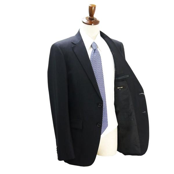 コムサメン 2つボタン シングルスーツ A9 XL ダークグレー 暗灰色 シャドーストライプ ノータック 春秋 合物 07-02SL17 6ND004 | COMME CA MEN | 01