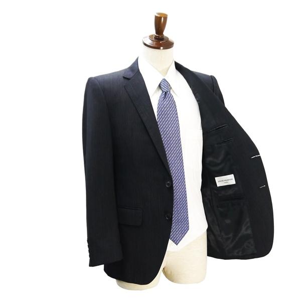 JOHN PEARSE 2つボタン シングルスーツ 袖口4つボタン A5 M ダークグレー ストライプ ノータック 春秋 合物 899692-2 6ND006 | ブランド登録なし | 01