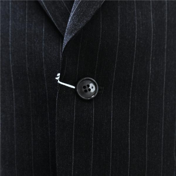 TOKYU PEPPER LEE 2つボタン シングルスーツ 袖口3つボタン AB3 S ダークグレー 暗灰色 ストライプ ツータック 春秋冬 6ND009 | ブランド登録なし | 02