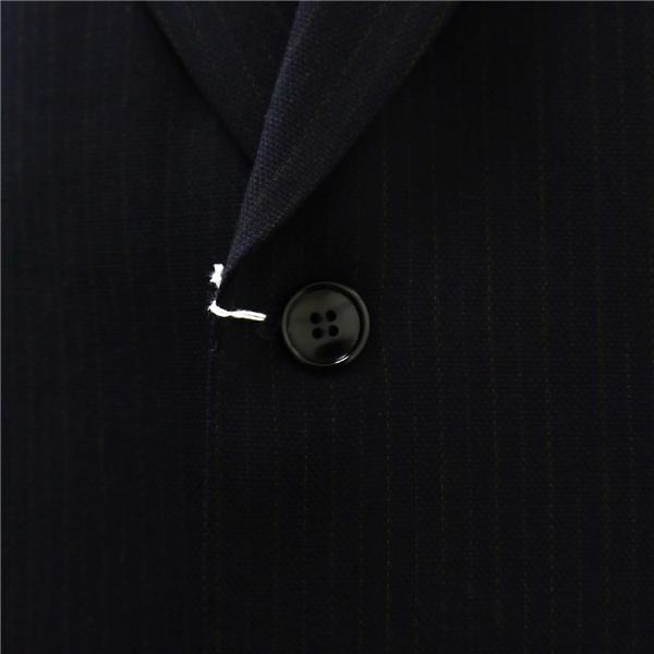 DOMAIN Attitude 3つボタン シングルスーツ AB7 L ダークネイビー 濃紺色 ストライプ ツータック 春秋 合物 92210309-39 6ND015 | ブランド登録なし | 02