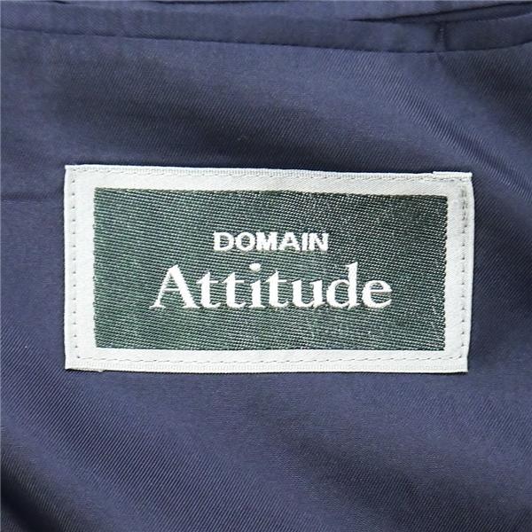 DOMAIN Attitude 3つボタン シングルスーツ AB7 L ダークネイビー 濃紺色 ストライプ ツータック 春秋 合物 92210309-39 6ND015 | ブランド登録なし | 04