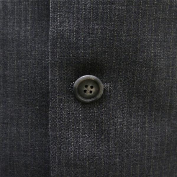 美品 LUCALOX 3つボタン シングルスーツ AB6 L ダークグレー 暗灰色 ストライプ ツータック 春夏 400-5-CSR-LY NS-0003 6ND021 | ブランド登録なし | 02