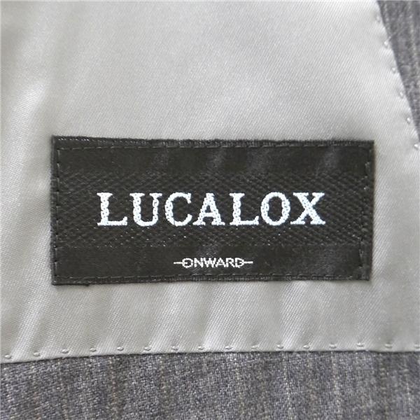 美品 LUCALOX 3つボタン シングルスーツ AB6 L ダークグレー 暗灰色 ストライプ ツータック 春夏 400-5-CSR-LY NS-0003 6ND021 | ブランド登録なし | 04