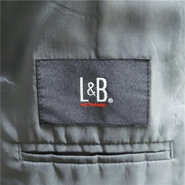 L&B HOMME EXTRA FINE WOOL 段返り 3つボタン シングルスーツ AB7 L グレー ツータック ストレッチ 春秋 合物 MKY1106 6ND022 | ブランド登録なし | 04