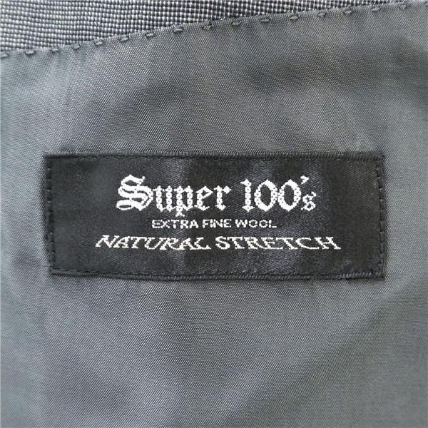 L&B HOMME EXTRA FINE WOOL 段返り 3つボタン シングルスーツ AB7 L グレー ツータック ストレッチ 春秋 合物 MKY1106 6ND022 | ブランド登録なし | 05