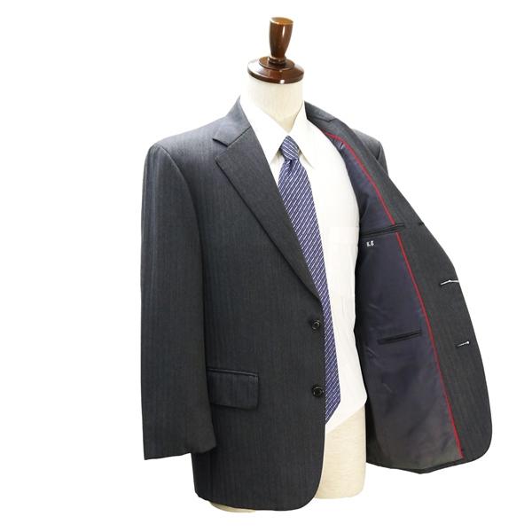 J.PRESS Jプレス 段返り 3つボタン シングルスーツ AB5 M ダークグレー ヘリンボーンストライプ 春秋冬 0215-SROV-NA-0104 6ND027 | J.PRESS | 01