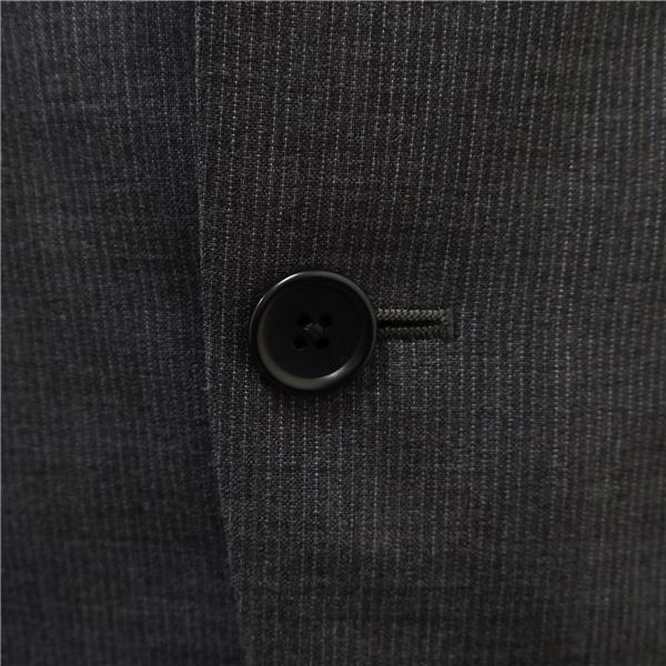 ダーバン 2つボタン シングルスーツ Y4 S ダークグレー 暗灰色 ストライプ ノータック 細身 春秋 合物 1406200005-96-010 6ND030 | D'URBAN | 02