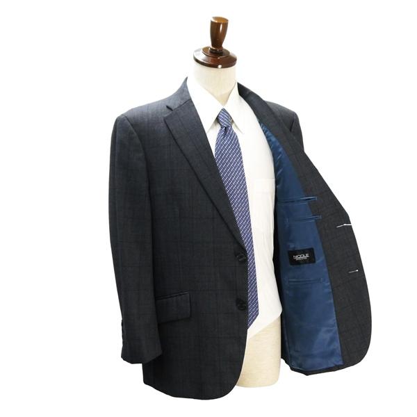 SARTO lunare Villaggio 2つボタン シングルスーツ BB8 XL ダークグレー 暗灰色 ウインドペン ノータック ゆったり 春秋冬 KN-0433 6ND038 | ブランド登録なし | 01