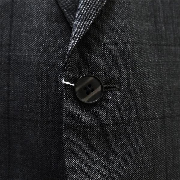 SARTO lunare Villaggio 2つボタン シングルスーツ BB8 XL ダークグレー 暗灰色 ウインドペン ノータック ゆったり 春秋冬 KN-0433 6ND038 | ブランド登録なし | 02