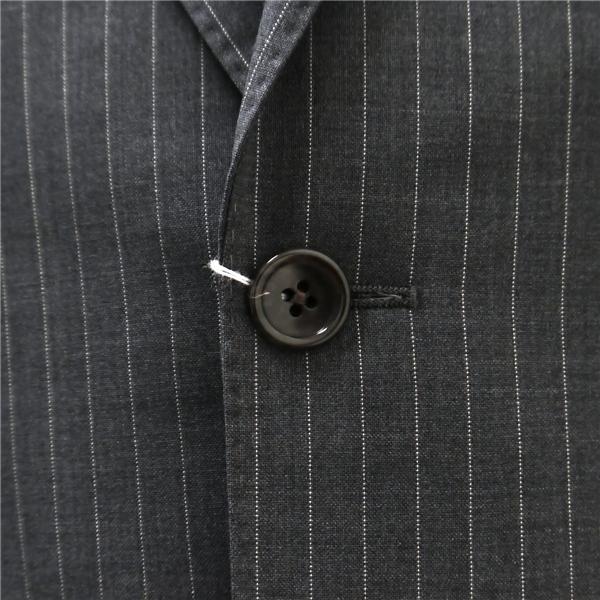 KENT&CURWEN 2つボタン シングルスーツ A4 S ダークグレー 暗灰色 ストライプ ノータック 春秋冬 K111102-97-002 6ND039 | ブランド登録なし | 02