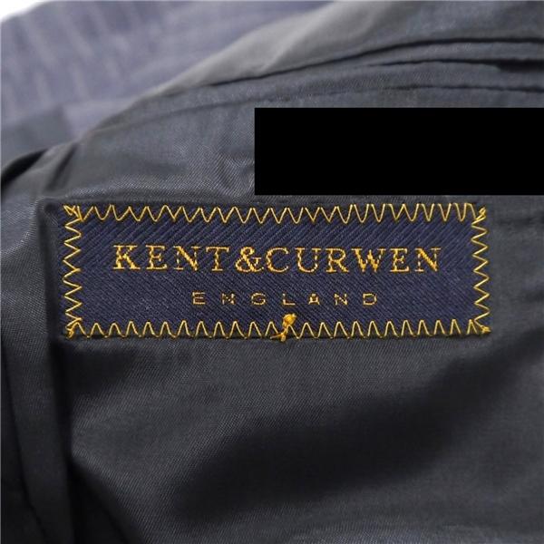 KENT&CURWEN 2つボタン シングルスーツ A4 S ダークグレー 暗灰色 ストライプ ノータック 春秋冬 K111102-97-002 6ND039 | ブランド登録なし | 04
