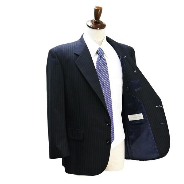 銀座 山形屋 Viyella 2つボタン シングルスーツ 袖口4つボタン BB4 M ダークグレー ストライプ ツータック 春秋 合物 6ND040 | ブランド登録なし | 01