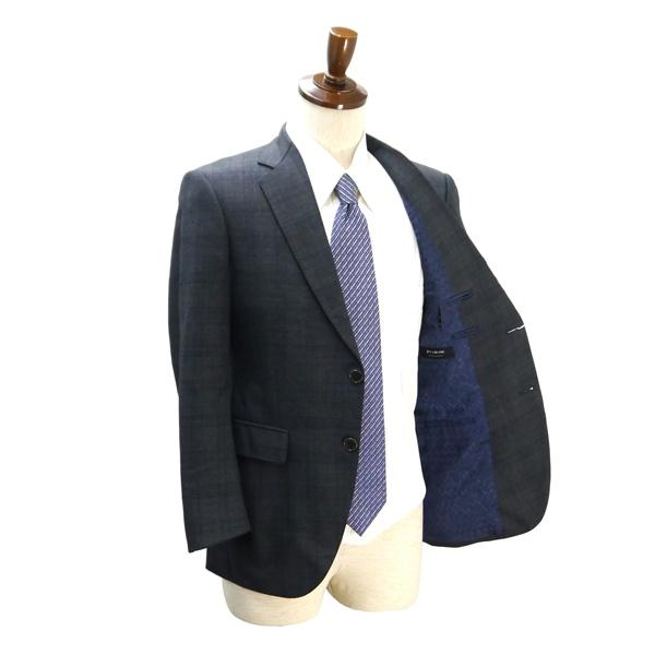 JET CRUISE 麻布テーラー WORLD TRAVELER 2つボタン シングルスーツ AB4 M ダークグレー チェック ストレッチ 春秋冬 6ND046 | 麻布テーラー | 01