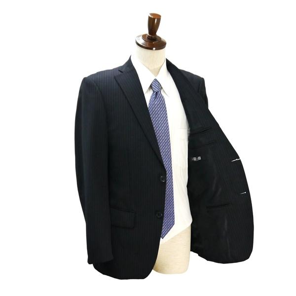 AXAX HOMME 2つボタン シングルスーツ Y6 M ダークグレー 暗灰色 ストライプ ノータック 細身 春夏 YKDI9-2169B-72 6ND054 | ブランド登録なし | 01