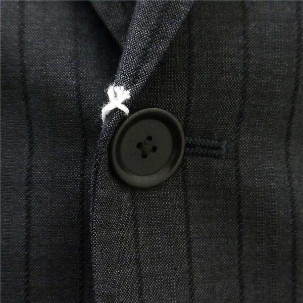MODA RITORNO 2パンツ 2つボタン シングルスーツ YA5 M ダークグレー 暗灰色 ストライプ ノータック 本切羽 春夏 102036 6ND059 | ブランド登録なし | 02