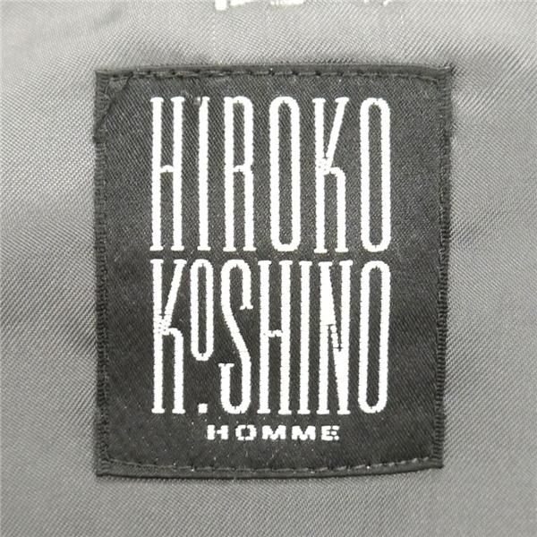 HIROKO KOSHINO HOMME 2つボタン シングルスーツ 袖口3つボタン A6 M ダークグレー ツータック 春秋冬 91510102-96-107 6ND065 | ブランド登録なし | 04