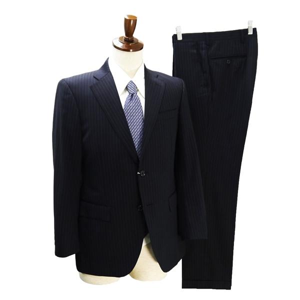 STUDIO by D'URBAN ダーバン 2つボタン シングルスーツ A4 S ダークネイビー ストライプ 春秋 合物 38110120-38-002 6ND079 | D'URBAN
