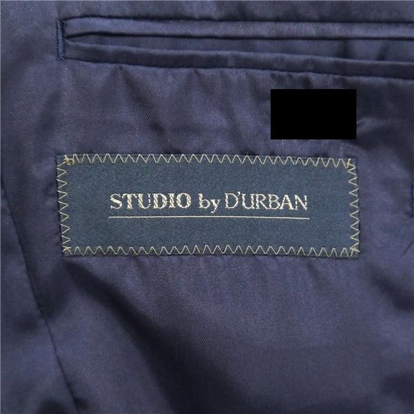 STUDIO by D'URBAN ダーバン 2つボタン シングルスーツ A4 S ダークネイビー ストライプ ワンタック 春秋 合物 4007200081-38 6ND083 | D'URBAN | 04