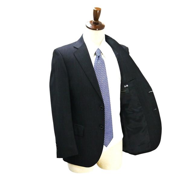 STUDIO by D'URBAN ダーバン 2つボタン シングルスーツ A4 S ブラック ストライプ ノータック 春秋冬 38810633-99-03 6ND105 | D'URBAN | 01