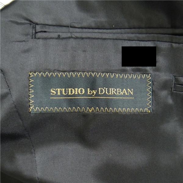 STUDIO by D'URBAN ダーバン 2つボタン シングルスーツ A4 S ブラック ストライプ ノータック 春秋冬 38810633-99-03 6ND105 | D'URBAN | 04