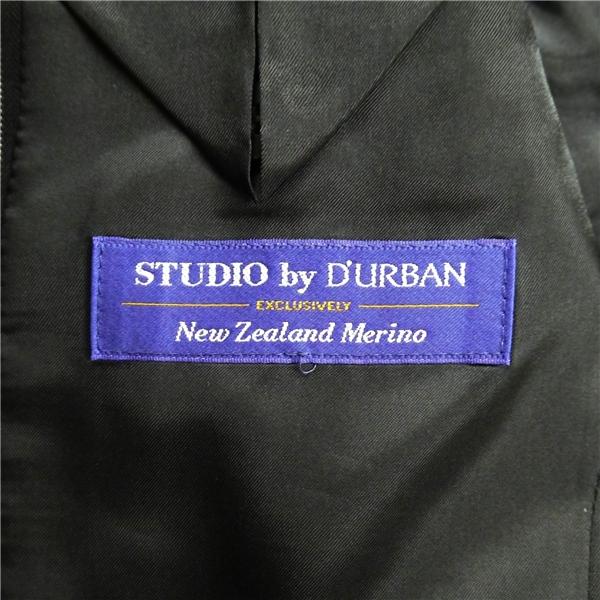 STUDIO by D'URBAN ダーバン 2つボタン シングルスーツ A4 S ブラック ストライプ ノータック 春秋冬 38810633-99-03 6ND105 | D'URBAN | 05