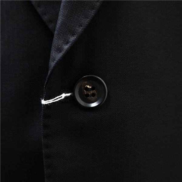 TOBU DORMEUIL 2つボタン シングルスーツ BB7 XL ブラック シャドーストライプ ツータック ゆったり 春秋冬 88565-874984 6ND106 | ブランド登録なし | 02