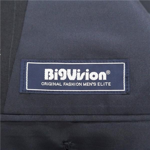 Big Vision 2つボタン シングルスーツ 袖口3つボタン AB5 M ダークグレー 暗灰色 ストライプ ツータック 春夏 209267 6NE016 | ブランド登録なし | 04
