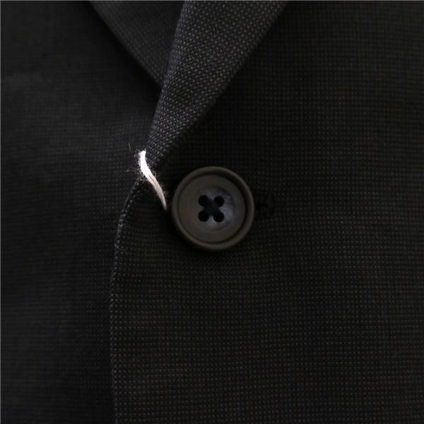 HARDY AMIES 2つボタン シングルスーツ 袖口3つボタン AB3 S ダークグレー 暗灰色 ツータック 春秋冬 499201-1178-21-43 6NE025 | ブランド登録なし | 02