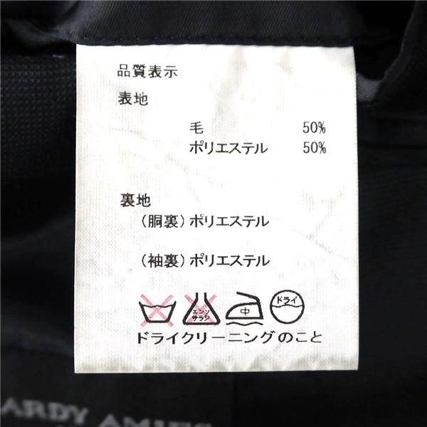 HARDY AMIES 2つボタン シングルスーツ 袖口3つボタン AB3 S ダークグレー 暗灰色 ツータック 春秋冬 499201-1178-21-43 6NE025 | ブランド登録なし | 03