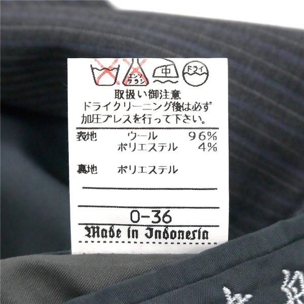 美品 CARTOLINA 2つボタン シングルスーツ 袖口3つボタン AB6 L ダークグレー ストライプ ワンタック 春秋 合物 25006C 6NF004 | ブランド登録なし | 03