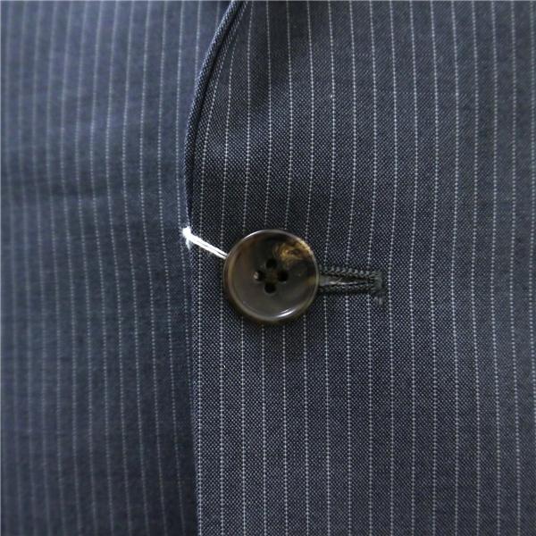 美品 DEVON homme 2つボタン シングルスーツ 袖口4つボタン A6 M グレー 灰色 ストライプ ワンタック 春秋 合物 9WEL212N 6NF008 | ブランド登録なし | 02