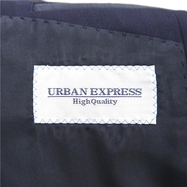 美品 URBAN EXPRESS 2つボタン シングルスーツ BB5 L ダークネイビー シャドーストライプ ワンタック 春秋 合物 836101-4 6NF027 | ブランド登録なし | 04