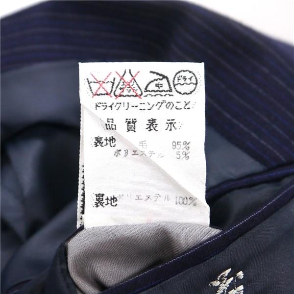 ROCKMATE Rockingham 3ピース 2つボタン シングルスーツ A5 M ダークネイビー 濃紺色 ストライプ ノータック 春秋冬 6NF034 | ブランド登録なし | 03