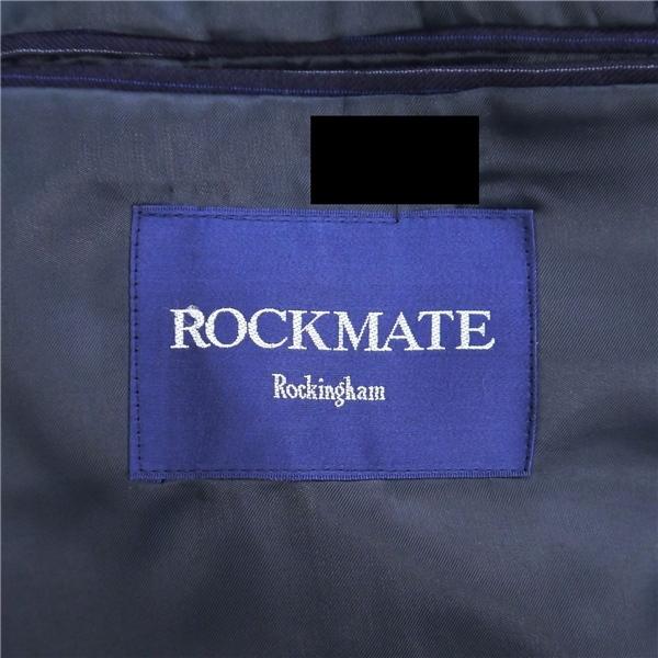 ROCKMATE Rockingham 3ピース 2つボタン シングルスーツ A5 M ダークネイビー 濃紺色 ストライプ ノータック 春秋冬 6NF034 | ブランド登録なし | 04