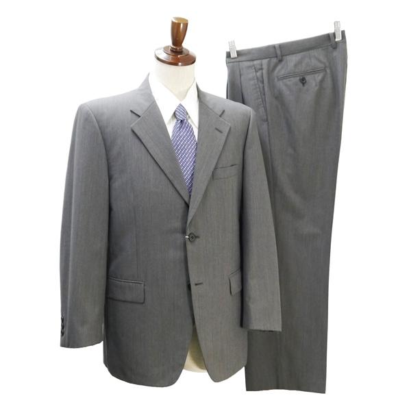 PERFAVORE HOMME 2つボタン シングルスーツ 袖口3つボタン AB5 M グレー ストライプ ツータック 春秋 合物 216417B-47 6NF100 | ブランド登録なし